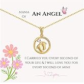 ZEWAR Necklaces For Women, Gifts For Moms, Baby Feet Pendant Necklace, Expecting Mom Gift For Pregnant Wife, Mommy To Be, Pregnancy Gift For Baby Shower, Mothers Day Gifts