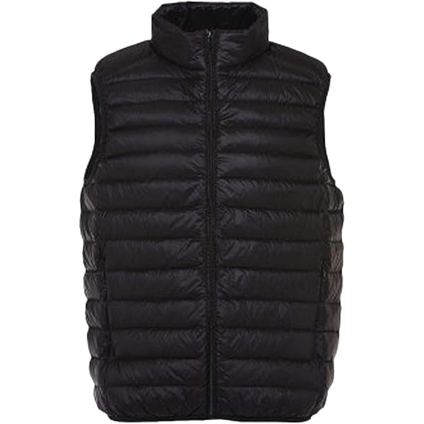 A1 FASHION GOODS Mens Quilted Leather Waistcoat BLACK Puffer Body