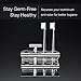 Metier Atelier Stainless Steel Toothbrush Holder / Razor Stand, Bacteria-Free and Rust Proof, WAVEFORM Series