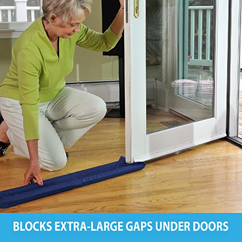 Original Twin Draft Guard Door Draft Stopper, Single, YearRound Insulator DoorSeal Strip