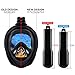 YUDER Full Face Snorkeling Mask with Camera Mount 180°Panoramic Snorkel Mask with Anti-Fog,Anti-Leak Design for Beginners,Kids,Youth and Adults (Black, S/M)