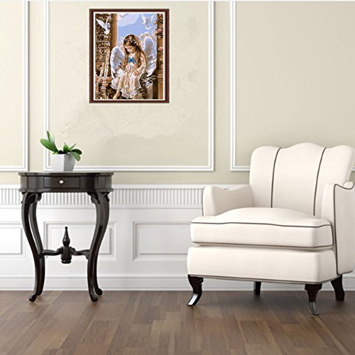 DIY 5D Diamond Painting by Number Kits , AMA(TM) Crystal Rhinestone Pasted Diamond Embroidery Cross Stitch Canvas Paintings Pictures Arts Craft for Home Wall Decor (A) - Thumbnail 4
