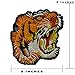 Est Mundum Motorcycle Backpack Patches Designer Snake | Bee | Tiger | Rose | Multi-Pack Kit | Embroidered Iron On Patch for Jackets | (Screaming Tiger)