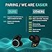 True Wireless Earbuds, DocKin Touch Control Fashion LED Truly Wireless Bluetooth Earphone with Charging Case, 3D Stereo Noise Cancelling Headphone IPX5 Waterproof for Running Sport with Mic （Black）