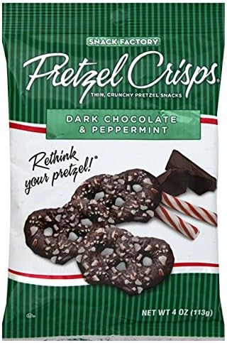 PRETZEL CRISP, Pretzl Crsp, Dk Choc&amp;Pmint, Pack of 12, Size 4 OZ, (Kosher)