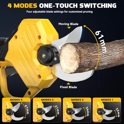 MtiolHig Electric Pruning Shears Compatible with DeWalt 20V, 26000RPM Brushless Motor Cordless 0.8-2 Inch Pruner Shears Scissor with LCD Display & SK7 Blades for Tree, Branch Trimming(Tool Only)