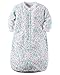 Carters One Piece Zoo Animals Micro Fleece Sleep Bag or Sack (0-9 Months, White/Flowers)