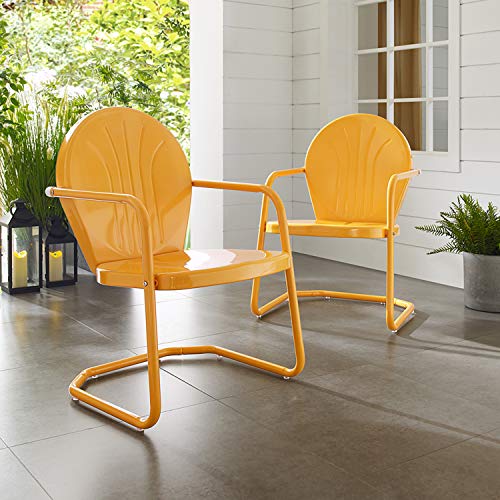 Crosley Furniture CO1001ATG Griffith Retro Metal Outdoor Chair