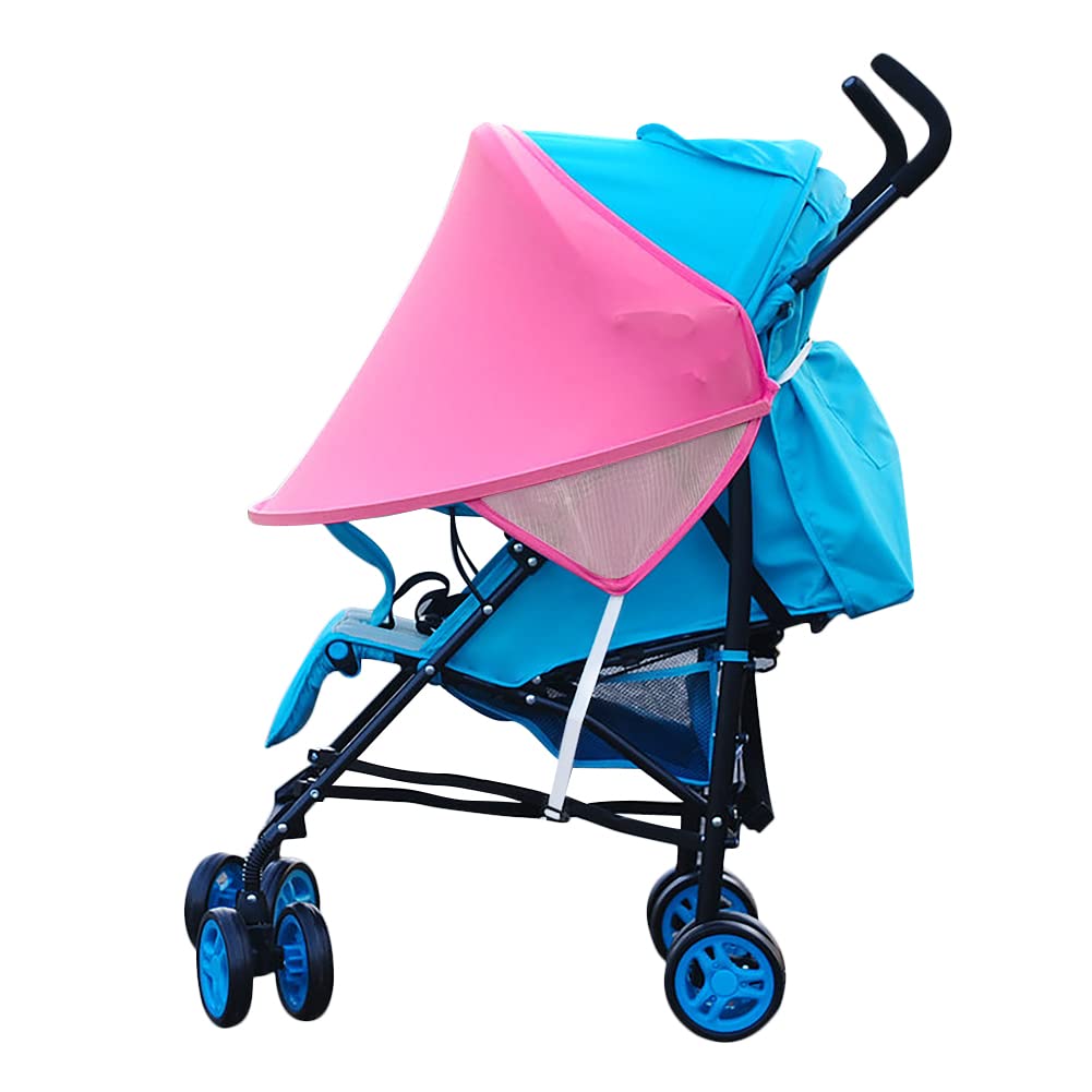 XINCHIA Pram Sun Shade Cover, Universal Fit, Waterproof, UV Protection 50+, Blue/Pink/Black