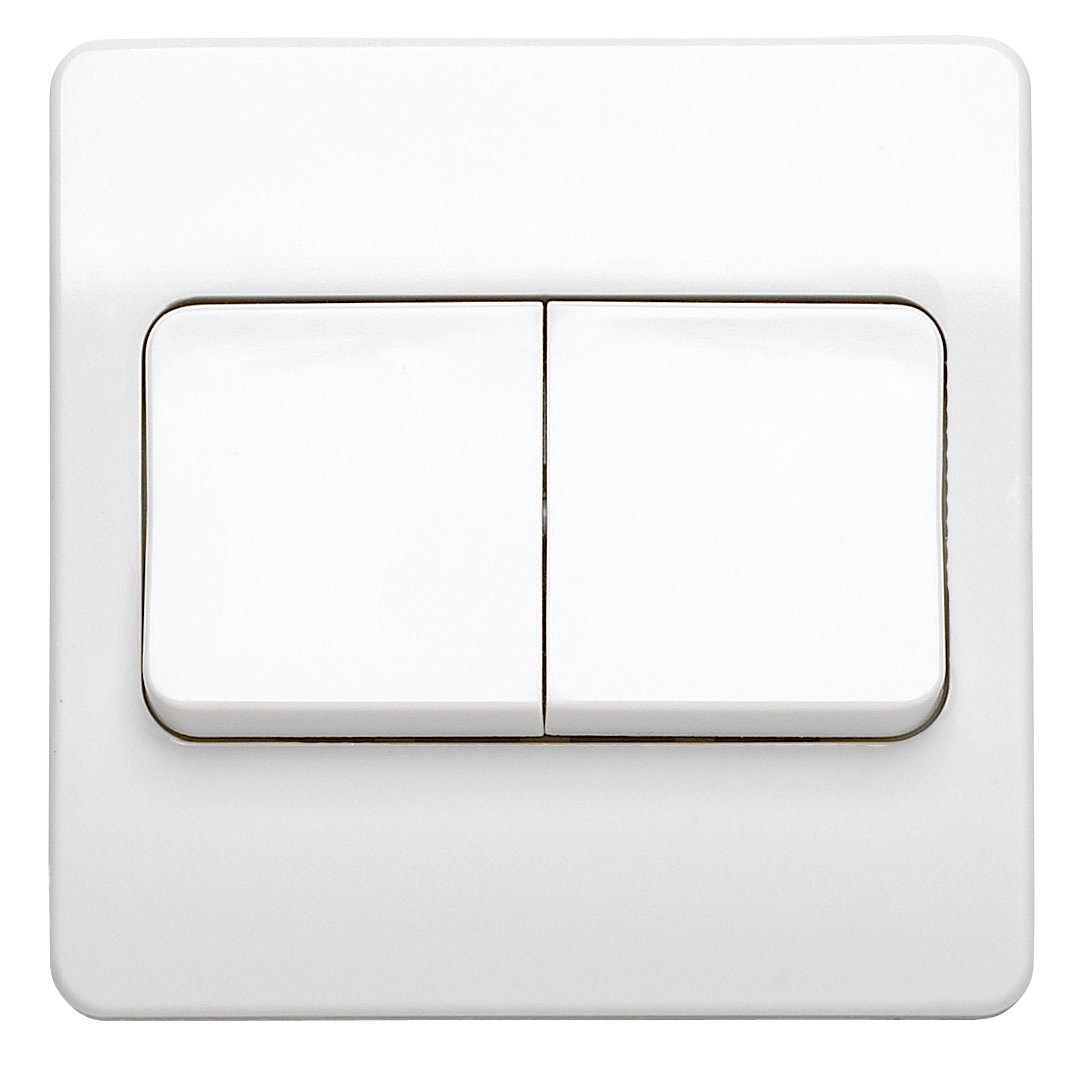 Mk K4782WHI 2-Gang Single Pole 2-Way Wide Rocker Switch