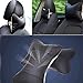 CAMTOA 2PCS Car Neck Pillow (Soft Version) Lovely Breathe Car Auto Head Neck Rest Cushion Headrest Pillow Pad (Black)