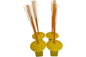 Markwort 4 Pack High Vis Yellow Base Plug with Orange Bristle Indicator