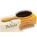 Detangling Boar Bristle Hair Brush Set | Hairbrush for Thick, Long and Curly Hair | Restores Shine and Texture to Your Hair | Wooden Comb, Travel Bag & Spa Headband Included primary