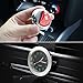 Car Air Vent Clock ALLOMN Car dashboard Clock Luminous Mini Auto Interior Quartz Analog Watch (Silver)