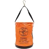 Klein Tools 5109SV Tool Bucket, Vinyl Lineman Bucket with Swivel Snap and Web Handle, 12-Inch, 100-Pound Load Rated Tool Holder
