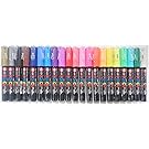 Uni Posca Paint Marker Pen, Extra Fine Point(PC-1M), 21 Colors Set with Original Vinyl Pen Case