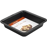 CHEFMADE Square Cake Pan, 8-Inch Bakeware Non-Stick Carbon Steel Pan Deep Dish Oven Baking Mold Baking Tray Ovenware for Cakes, Bread, Pizza, Cookies