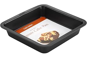 CHEFMADE Square Cake Pan, 8-Inch Bakeware Non-Stick Carbon Steel Pan Deep Dish Oven Baking Mold Baking Tray Ovenware for Cake