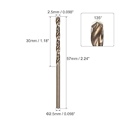 uxcell 12pcs Jobber Drill Bits 2.5mm (0.098") Black