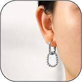 Gold Chain Link Earrings for Women Trendy Paperclip Earrings Gold Drop Earrings Sliver Rectangle Earrings Formal Earrings Jewelry Gifts