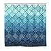 ZOEO Shower Curtain Backdrop Ocean Blue Teal Mermaid Fish Scales Geometric Rhombus Bathroom Home Decor Set Fabric Bridal Polyester Washable Waterproof 12 Hooks for Women 72x72 Inch