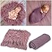 Outgeek Newborn Baby Photography Props Blanket Long Hair Photography Wrap Shaggy Area Rug Baby Photo Prop (Purple)
