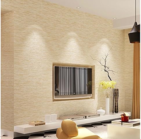 High Quality Beige Hessian Texture Pattern 3D Wallpaper 53cm X 10m