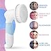 Closeup Care's 6 Piece Waterproof Facial Brush Cleansing System for Face & Body. Rotating Spin Heads Exfoliate & Scrub Skin, Remove Blackheads, Pore Cleanser, Acne Reducer, Microdermabrasion Set