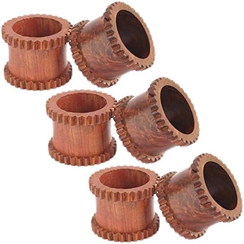 Wooden Napkin Rings Set of 6 - Napkin Ring for Wedding | Crafts | Dinning Tables | Parties | Everyday Decor NR3