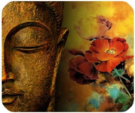 Comfortable Buddha Statue Rectangle Non-Slip Rubber Mouse Pad,Gaming Mouse Pad,Office Mousepads,Desktop Mousepad