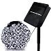LED String Lights, Solar Christmas Lights 39ft 100 LED 8work Modes Ambiance lighting for Outdoor Patio Lawn Landscape Fairy Garden Home Wedding Holiday waterproof cold white primary