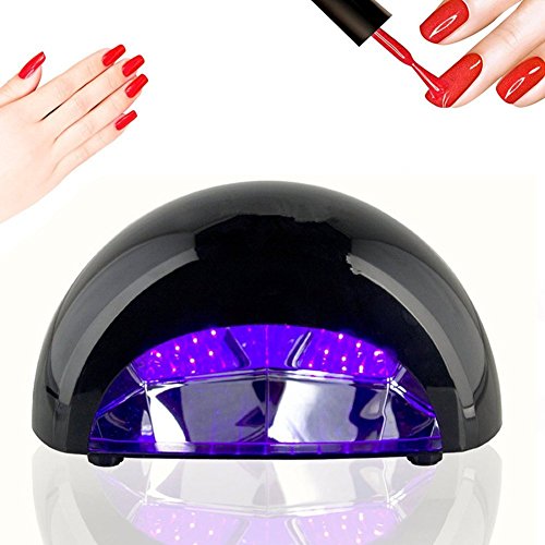 Lmeison Portable LED UV Nail Lamp, Professional 12W Nail Dryer Curing Lamps with Timer Setting, Works with Gel Nail Polishes, Fit Fingernail & Toenail Gel Curing Nail Art Painting Salon Tools Home DIY