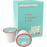 Joe 2.0 Nootropic Coffee Pods – Organic Medium Roast with Lion’s Mane, Ashwagandha, L-Tyrosine & L-Theanine | Focus, Brainpower & Stress Support | Vegan, Keto, Eco-Friendly