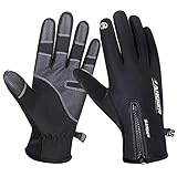 Anqier Winter Sports Gloves,Touchscreen Warm Windproof Thermal Gloves Outdoor Cycling Driving Running Skiing Gloves for Men Women