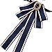 Crystal Ribbon Tie Men/Women Rhinestone Pre Tied Bow Collar Brooch Pin