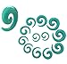 CrazyPiercing 18 pcs Acrylic Spiral Taper Ear Stretcher Expander 8G-00 Gauges (Turquoise)