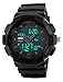 FANMIS Men's Military Sports Electronic Watch Outdoor Mountaineering Multi Function Watch Waterproof Army Tactics Chronograph Large Dial Student Sport Watch LED Fashion Watch (X Black)