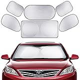 GHB Full Car Sun Shade Folding Silvering Reflective Car Window Sun Shade Visor Shield Cover