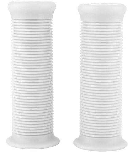 INFINAUTO 1 25Mm 1.1 28Mm Poignées De Guidon Universelles pour Moto Couverture Antidérapante en TPU Poignées De Guidon pour Moto Scooter Vélo ATV Blanc 1 Paire