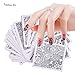 BFY Butterfly Flower Nail Art Stickers Decals, Water Transfer Blossom Flower Nail Decals 40 Sheets Black Lace Nail Decals Stickers for Women Nail Design Kit (No Repeat Design)