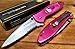 Hello Kitty Spring Assisted Custom Made Pocket Knife Sharp Outdoor hunting collectible (Pink)