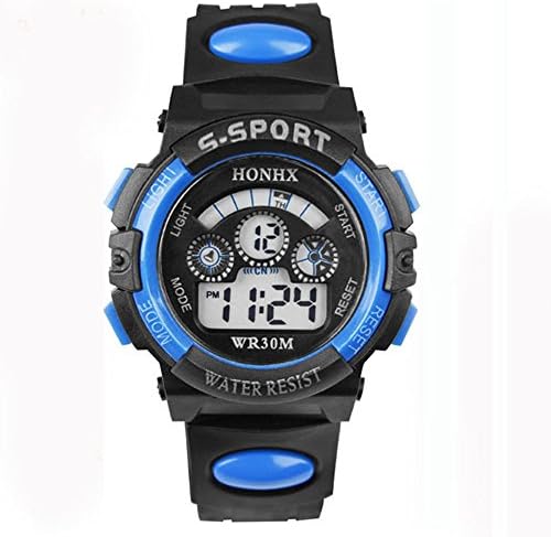 Anxinke Waterproof Children Watches, Boys Alarm Date Sports LED Digital Wristwatch