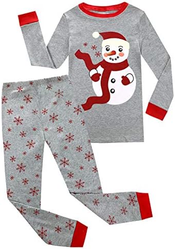 Boys Christmas Pajamas 100% Cotton Little and Big Kids Pjs Set Toddler Sleepwear