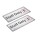 2-Pack of Employees Only Signs - Authorized Personnel Only Signs, Staff Only Caution Signs for Business, Professional Use, Silver - 7.87 x 3.6 Inches