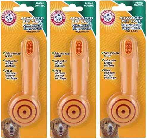 Palm Assisted Finger Brush for Dogs (3 Pack)