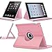 SuperLite 360 Degrees Rotating Stand Leather Case for Ipad 2/3/4, pink