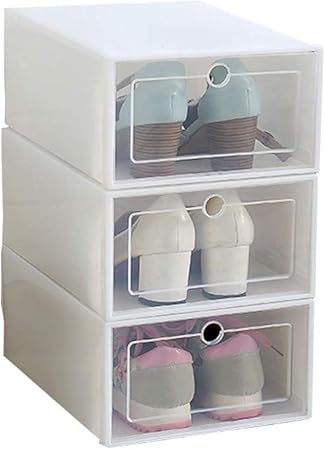 Schuh-Organizer, Aufbewahrungsboxen, Faltbar, transparent, weiblich