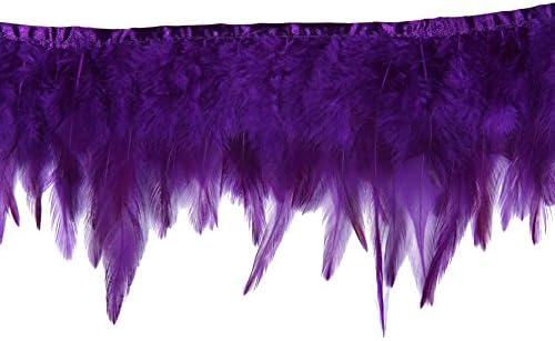 Pheasant Feathers,Hgshow High quality Neck Feather Fringe Trim choice 4-6 inches,2 Yard (183cm) long