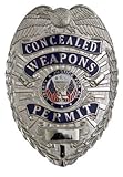 Nickel Silver Undercover Concealed Weapons License Permit Badge Shield