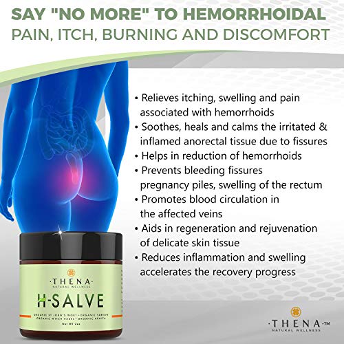 Organic H Salve Soothes & Relieves Hemmoroid & Fissure, Intense Natural Hemorrhoid Treatment Remedy, - //coolthings.us